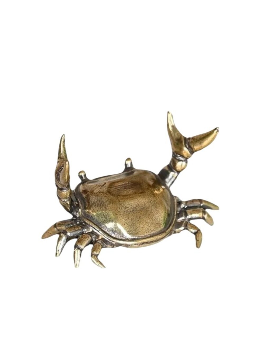 BRASS CRAB PENHOLDER/PAPERWEIGHT FOR DESK